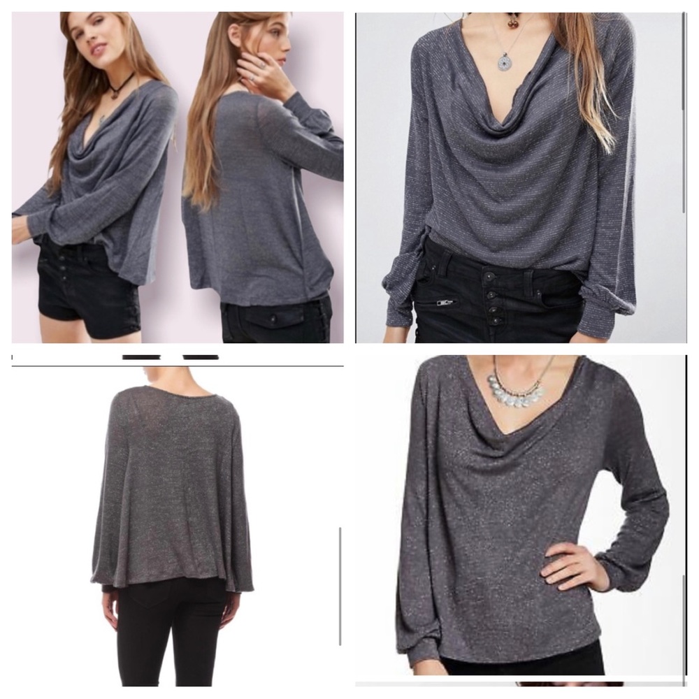 Nwt free people Palmer cowl neck tee - Picture 5 of 6